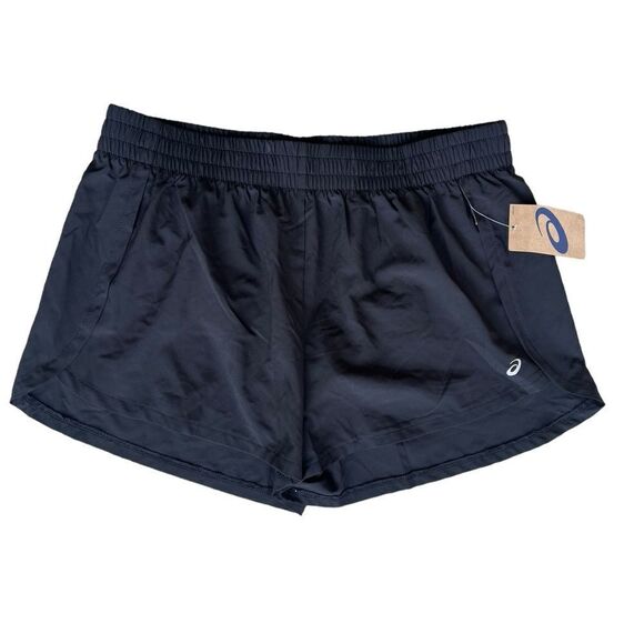NWT ASICS WOMENS RUNNING SHORTS BLACK BUILT IN LINER WOMENS SIZE XL - Picture 3 of 10